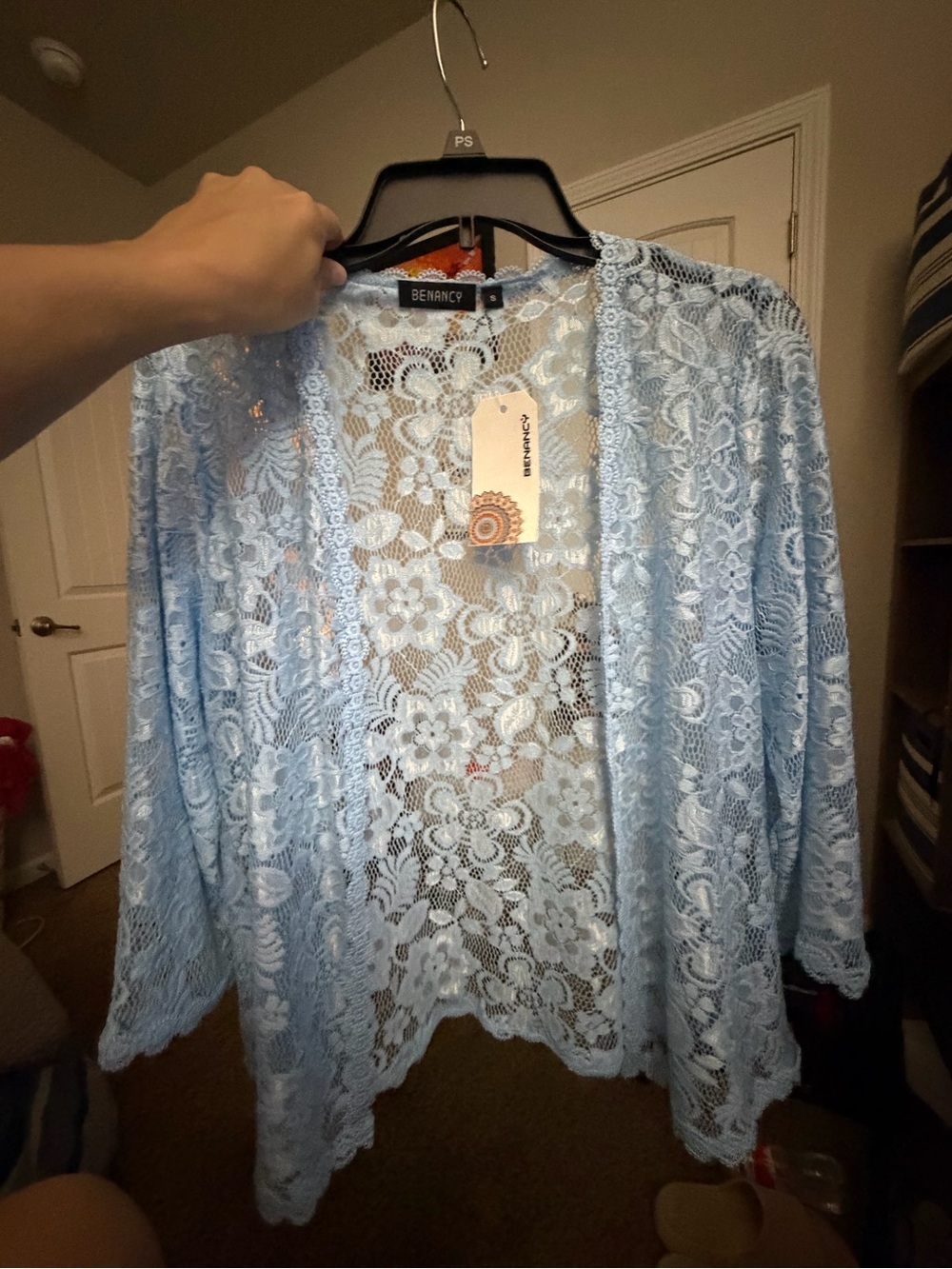 Benancy Light Blue Floral Lace - Picture 3 of 3